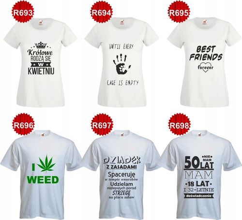 Koszulki T-shirt PREZENT moja żona MA super MĘŻA na Arena.pl