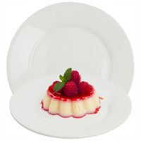 TALERZ PORCELANOWY DESEROWY 15CM PŁASKI TALERZYK DO CIASTA NA DESER SAŁATKĘ