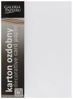 KARTON OZDOBNY KRATKA BIAŁY 20 SZT 220G GALERIA PAPIERU