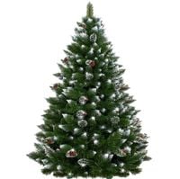 SZTUCZNA CHOINKA SOSNA NATURALNA OŚNIEŻONA 220 cm STOJAK PREMIUM + GRATIS