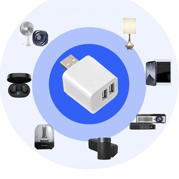 Inteligentny Mini Przełącznik Adapter USB 2 port 5-12V ZigBee TUYA Smart zdjęcie 9