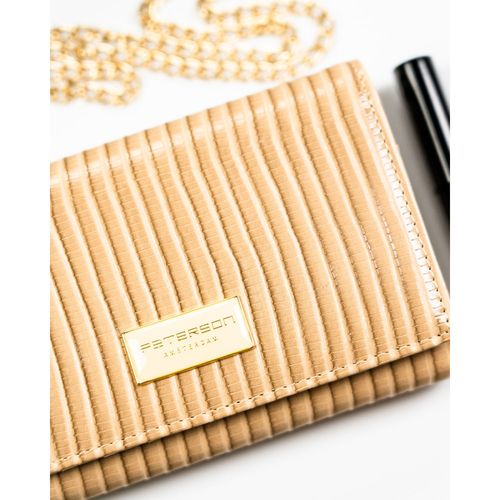 portfel damski ze skóry naturalnej i ekologicznej w beżowym kolorze na Arena.pl