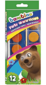farby akwarelowe 12kolorów  bambino