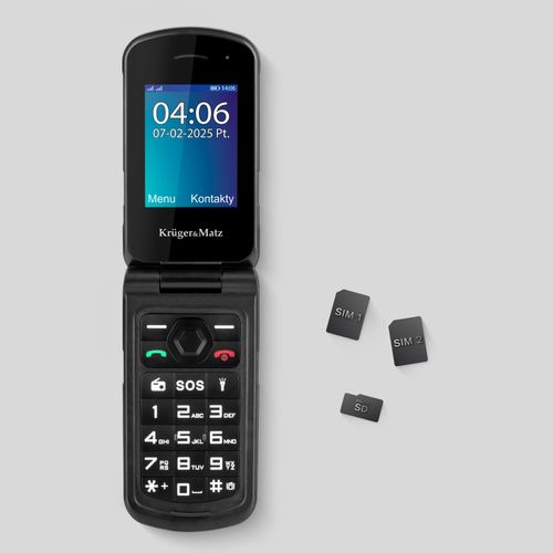 Telefon Kruger&Matz IRON 5 Flip 4G Bluetooth Dual SIM na Arena.pl