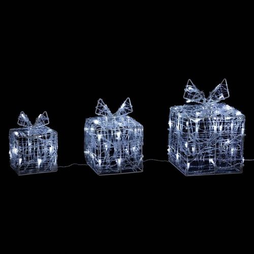 DEKORACJA ŚWIETLNA 70 LED ŚWIĄTECZNA ZEWNĘTRZNA PREZENTY ZESTAW 3SZT 23X15 na Arena.pl