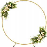 ZŁOTE KOŁO NA BALONY STOJAK BALONOWY STELAŻ METALOWY ŚLUB IMPREZA 2,4m ZK07