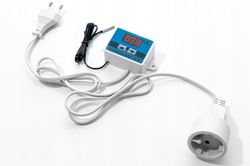REGULATOR TEMPERATURY TERMOSTAT ELEKTRONICZNY Z GNIAZDKIEM i WTYCZKĄ 230V na Arena.pl