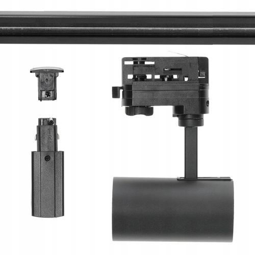 Zestaw szynowy 3 fazowy szyna 2m, 4x oprawa SPECTRUM CZARNY komplet na Arena.pl