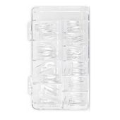 Tipsy sztuczne paznokcie przezroczyste clear kwadratowe z kieszonką 120 sztuk