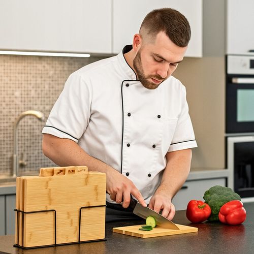 DESKA DO KROJENIA DESKI NA STOJAKU DO KROJENIA DREWNIANY ZESTAW DESEK na Arena.pl