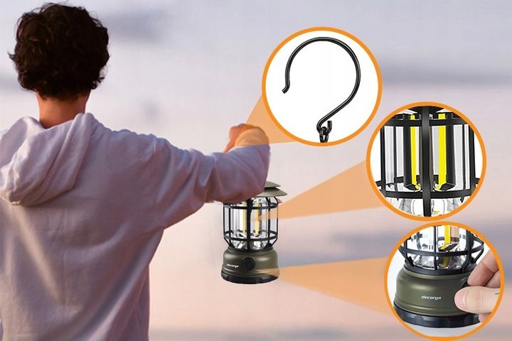 LAMPA LAMPKA LED TURYSTYCZNA AKUMULATOR KEMPINGOWA DO NAMIOTU ŁADOWANA USB zdjęcie 2