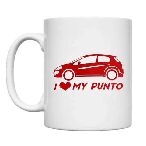 KUBEK "I LOVE MY PUNTO" Wzór - Klasyczny 330 ml na Arena.pl