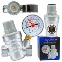 REDUKTOR CIŚNIENIA WODY Z MANOMETREM 1/2'' DN15 REGULATOR 1,5-6,5 BAR