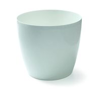 Doniczka osłonka biała połysk gładka okrągła Ø 29cm tworzywo sztuczne