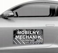 MAGNES na samochód MATA MAGNETYCZNA REKLAMA 30x60 CM MOBILNY MECHANIK