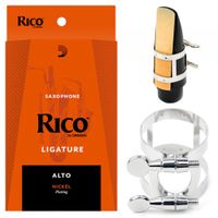 Ligatura Rico by D'Addario do saksofonu altowego niklowana + śruby