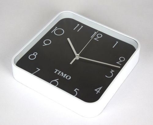 ZEGAR ŚCIENNY 20 cm CZARNY BIAŁY (T52) - biały na Arena.pl