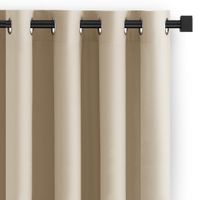 Zasłona do salonu CARLI na przelotkach gładka 140x250 j. beżowa Restilo