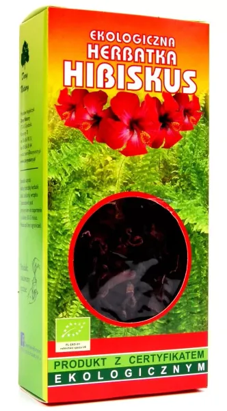 Herbatka Hibiskus BIO 50 g - Dary Natury zdjęcie 1