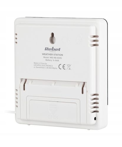 Stacja pogodowa bezprzewodowa na baterie termometr zegar Rebel na Arena.pl