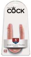 King Cock U-Shaped Small Podwójne dildo
