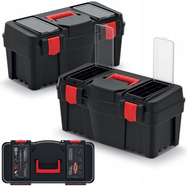 Skrzynka narzędziowa uniwersalna 55x27 KARGO CLASSIC z tacką i 2-schowkami zdjęcie 1