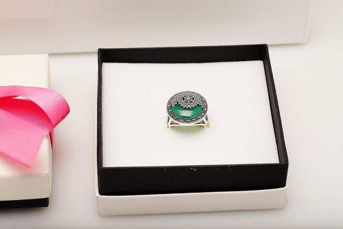 Srebrny pierścionek PDM6146A - Agat na Arena.pl