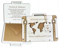 Walizka Kartka NA KOPERTĘ PIENIĄDZE PREZENT NA ŚLUB WESELE grawer