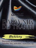 Barwnik do gotowania odzieży ubrań ARGUS BŁĘKITNY