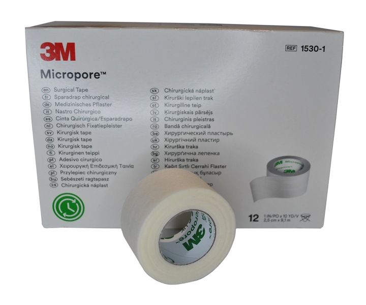 PRZYLEPIEC MICROPORE 3M 2,5cm x 9,1m 12SZT zdjęcie 1