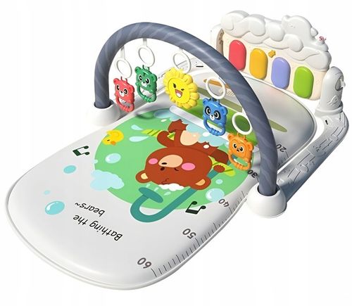 Mata Edukacyjna Interaktywna 3w1 z Pianinkiem Grzechotki dla Niemowląt 0+ na Arena.pl