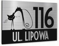 Tabliczka Tablica ADRESOWA srebrna DIBOND 20x15 numer domu ul. duży wybór