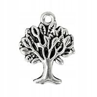 Zawieszka DRZEWO 17x21mm platyna 1szt.