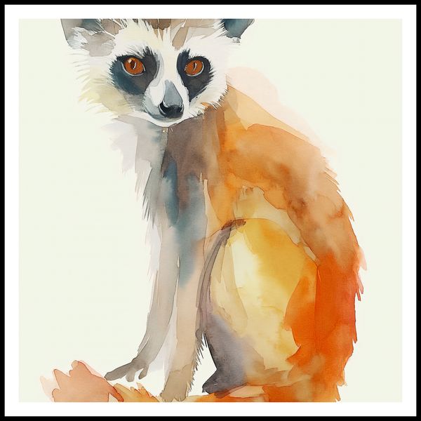 Plakat 80x80cm Lemurek zdjęcie 3