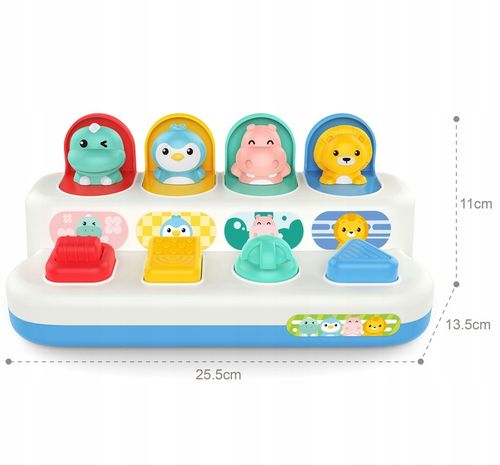 WYSKAKUJĄCE KOLOROWE ZWIERZĄTKA ZABAWKA EDUKACYJNA INTERAKTYWNA WOOPIE na Arena.pl