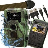 KAMERA LEŚNA FOTOPUŁAPKA MYŚLIWSKA WODOODPORNA IP66 IR DIODY 940NM
