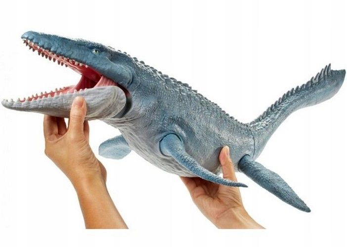 JURASSIC WORLD DINOZAUR MOSASAURUS 71cm HNJ56 zdjęcie 11