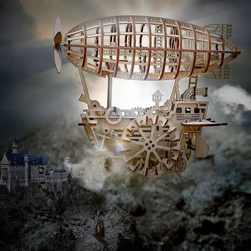 Puzzle 3D Robotime drewniany model sterowca na Arena.pl