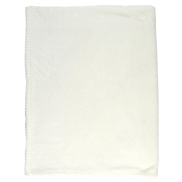 Koc/ Pled Honeycomb kremowy 120x150cm zdjęcie 3