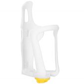 Uchwyt rowerowy na butelkę bidon koszyk na napój regulowany biały
