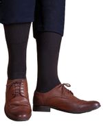 Skarpety męskie eleganckie bezuciskowe brązowe 39-42 YOCLUB