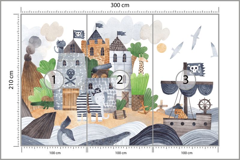 Fototapeta PIRACKA Forteca Wyspa Morze Twierdza 300cm x 210cm zdjęcie 2