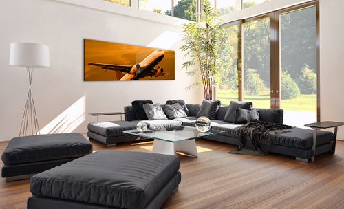 Obraz Na Płótnie - Samolot Start - 160X50 Cm - Ab160X50-0368 na Arena.pl