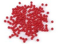 KORALIKI PLASTIKOWE COLOR CZERWONE 4MM 100SZT