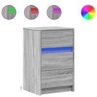 Szafka nocna z LED, szary dąb sonoma, materiał drewnopochodny