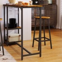 Zestaw stół + krzesła barowe stół jadalniany z 2 stołkami rustykalny loft