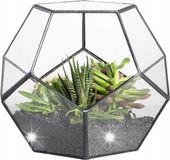 TERRARIUM KWIETNIK HYDROPONICZNY WAZON SZKLANY VINTAGE DUŻY NA ROŚLINY XXL