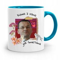 Kubek Błękitny Politycy Premier Mateusz Morawiecki Z Nadrukiem Ze Zdjęciem