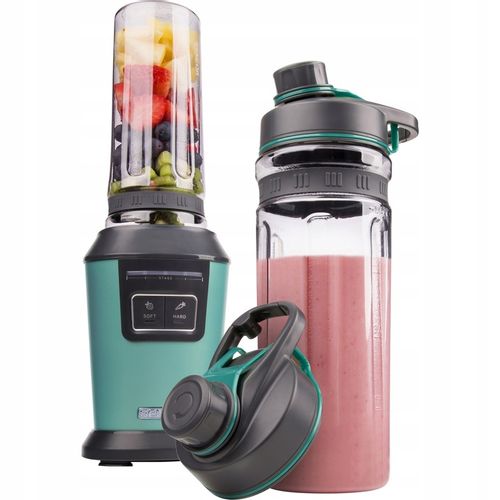 Blender kielichowy do smoothie 800W 2x0,6L turkus tritan Sencor SBL 7171GR na Arena.pl