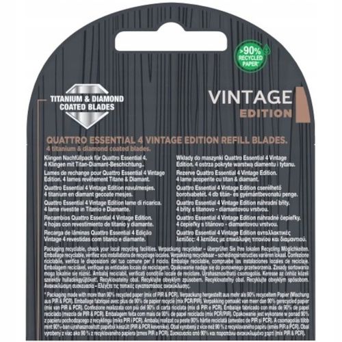 4x Wkłady Nożyki WILKINSON Quattro Essential 4 Vintage Edition na Arena.pl